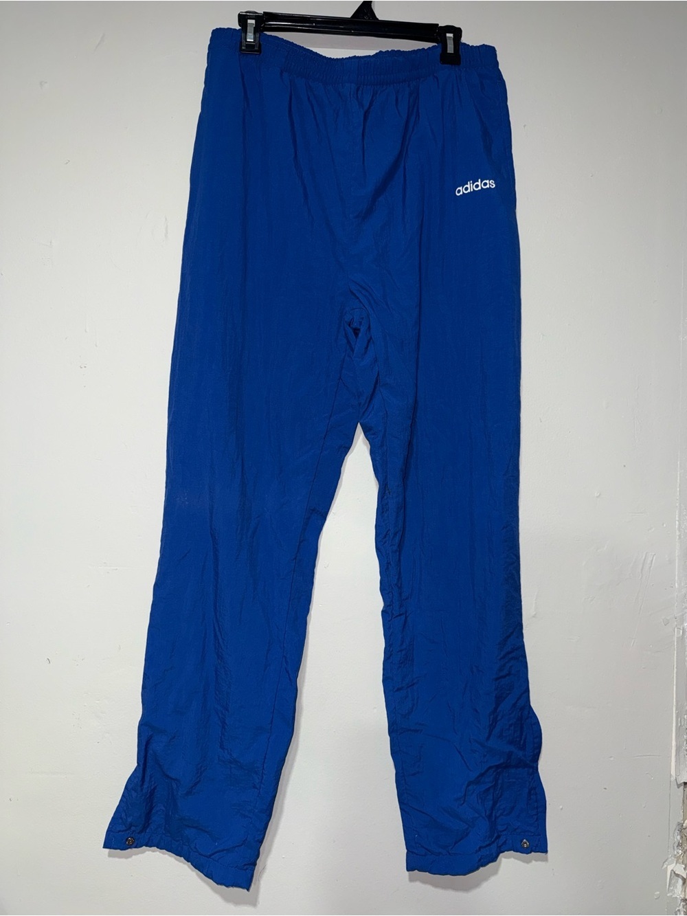 1990s Mens Vintage Addidas Royal Blue Track Pants